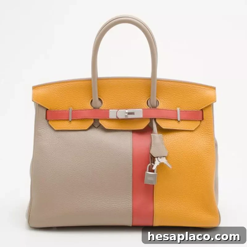 Hermes Tri-Color Casaque Leather Birkin