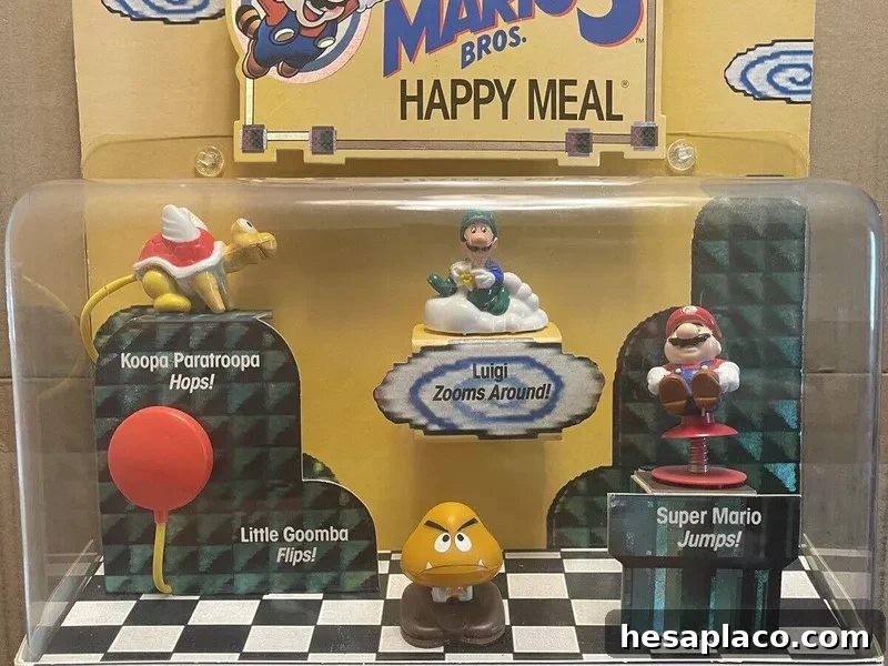 McDonald's Super Mario Bros 3 Happy Meal Toy Store Display