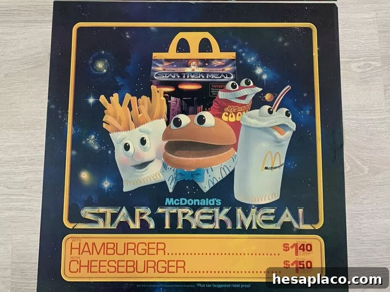 Vintage 1979 Star Trek McDonald's Happy Meal Store Sign
