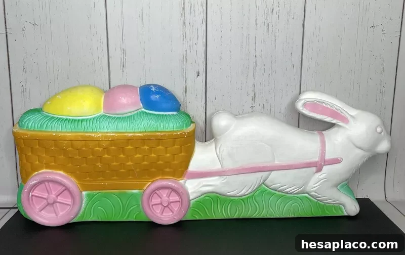 1994 Lighted Union Easter Bunny Blow Mold Decoration