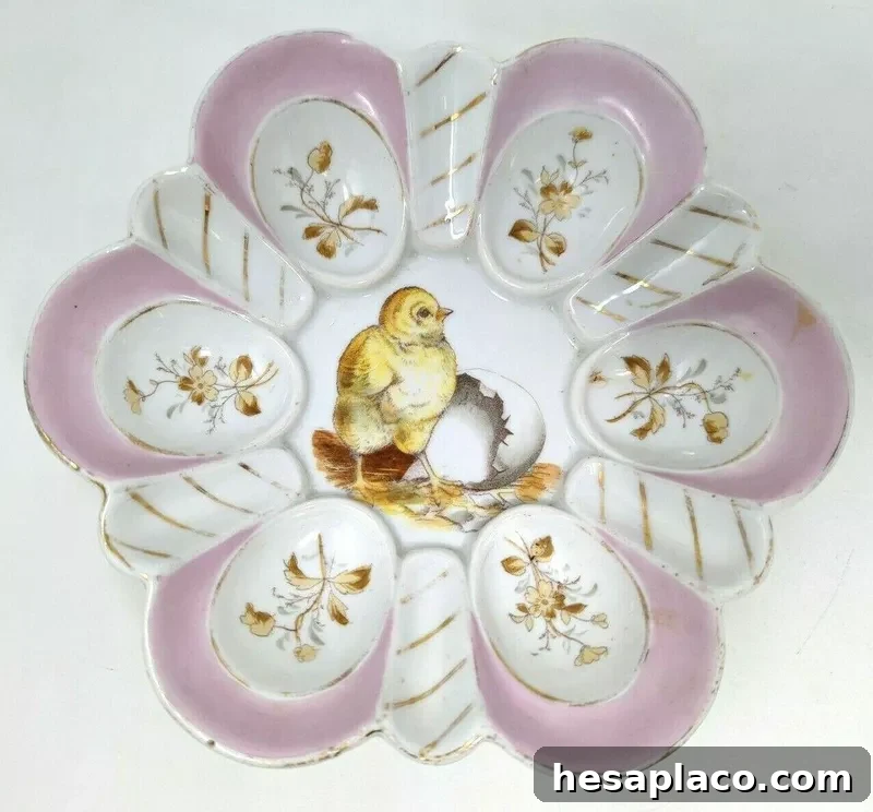 Vintage Easter Deviled Egg Party Platter