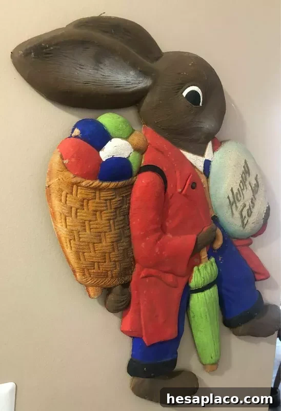 Rare Die-Cut Easter Bunny Decoration