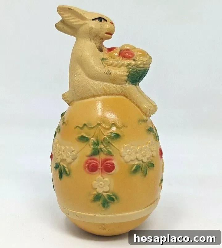 Antique Viscoloid Roly-Poly Easter Toy