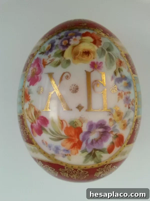 Large 1900 Imperial Russian Porcelain Easter Egg