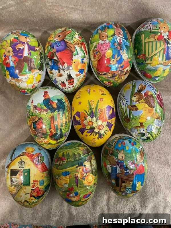 19 Vintage Paper Papier Mache Easter Eggs