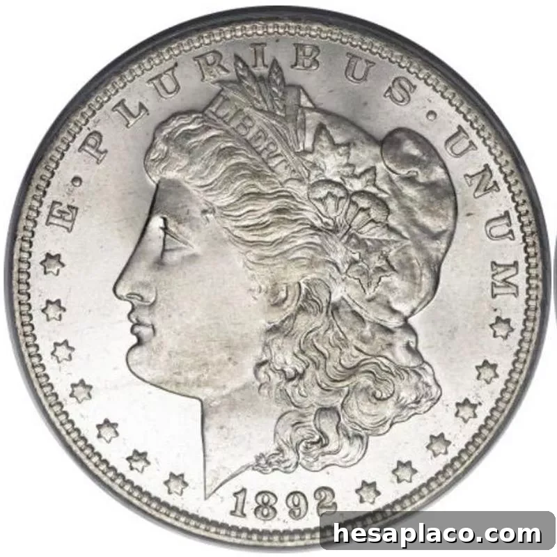 Top 30 Most Valuable Morgan Silver Dollars to Collect 2 1892-O Morgan Silver Dollar front