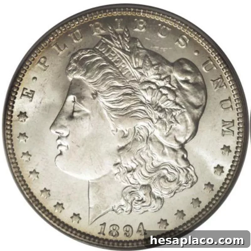 Top 30 Most Valuable Morgan Silver Dollars to Collect 16 1894-O Morgan Silver Dollar front