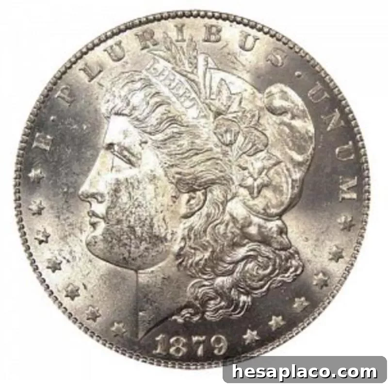Top 30 Most Valuable Morgan Silver Dollars to Collect 5 1879-S Morgan Silver Dollar Reverse of 1878 front
