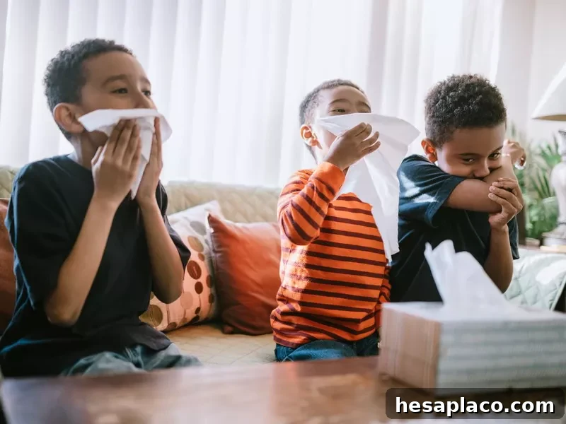 Children sick at home