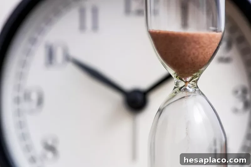 Hourglass and clock