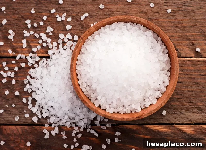 Salt in a plate