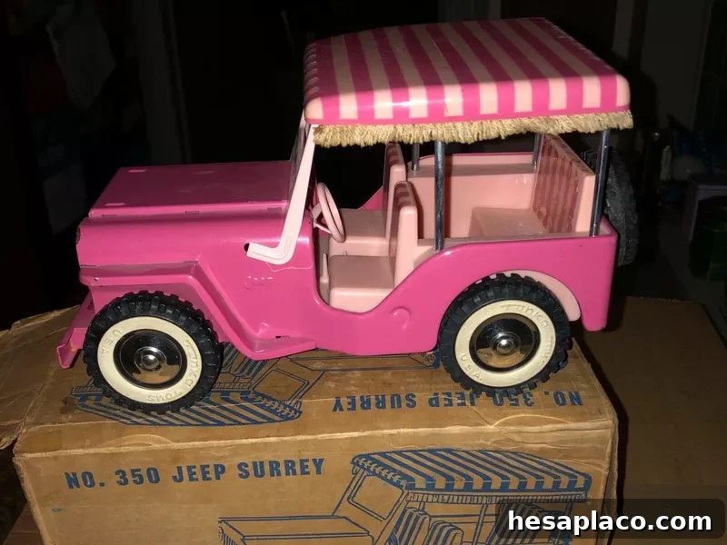 Vintage Tonka 1962 Pink Jeep Surrey