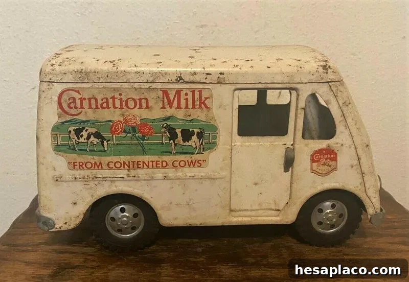 Vintage Tonka Toys Metal Pressed Steel Carnation Milk Truck Van
