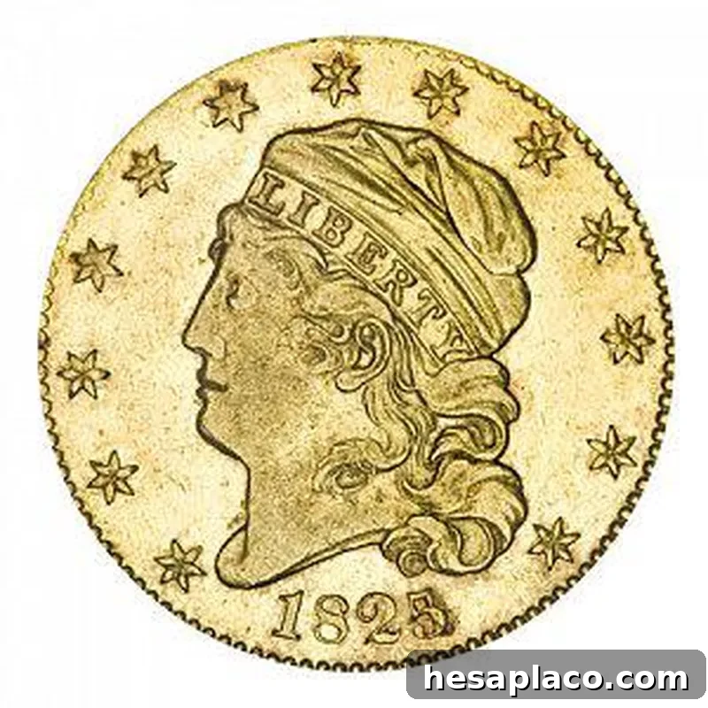 1825 Capped Bust Gold Half Eagle