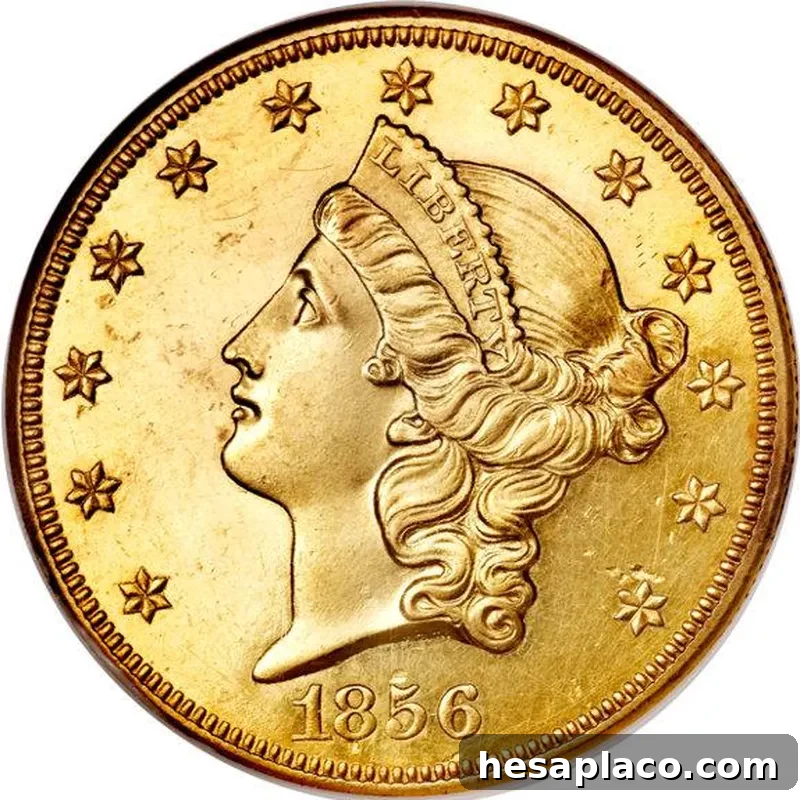 1856 Liberty Head Gold Double Eagle