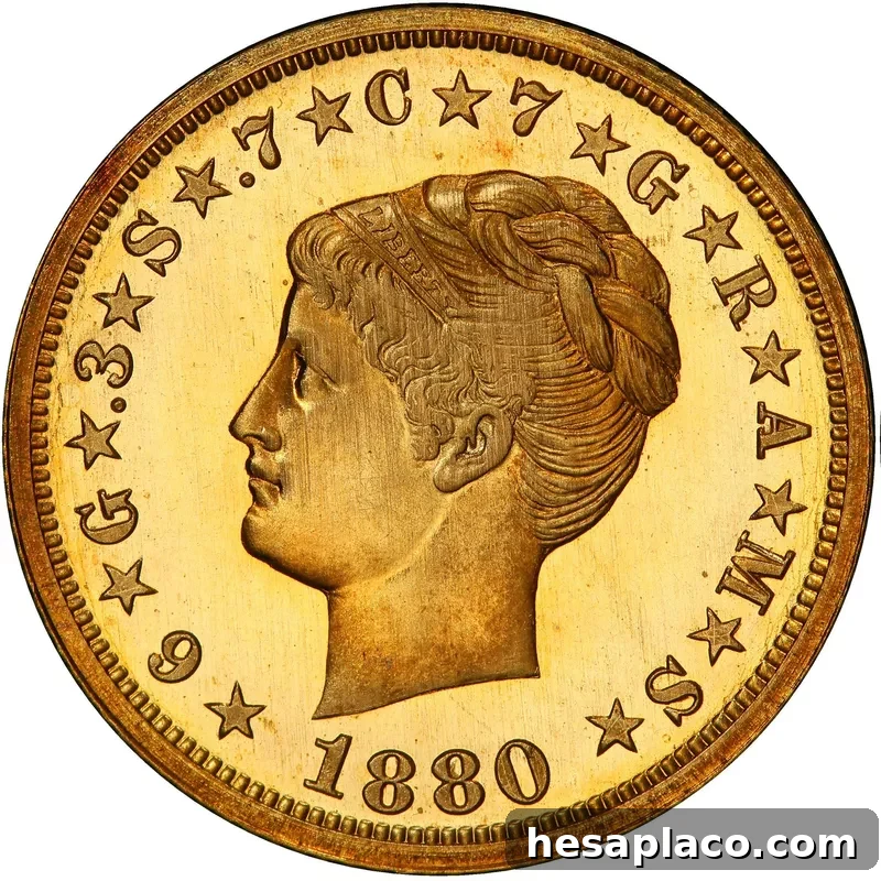 1880 Proof Stella Coiled Hair