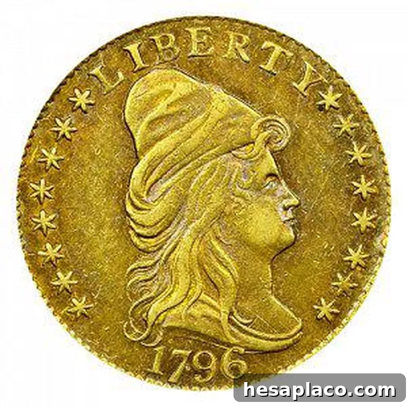 1796 Turban Head Gold Quarter Eagle Coin