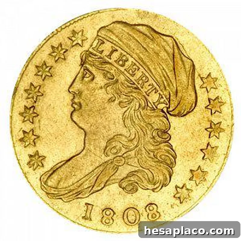 1808 Capped Bust Gold Quarter Eagle