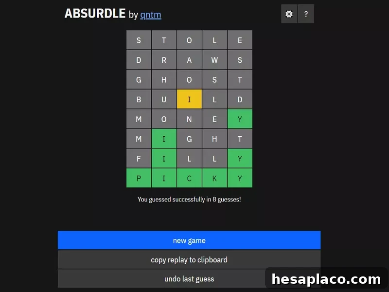 Absurdle game