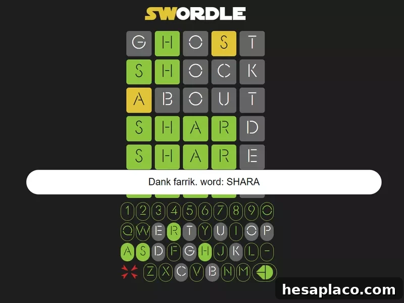 Swordle game