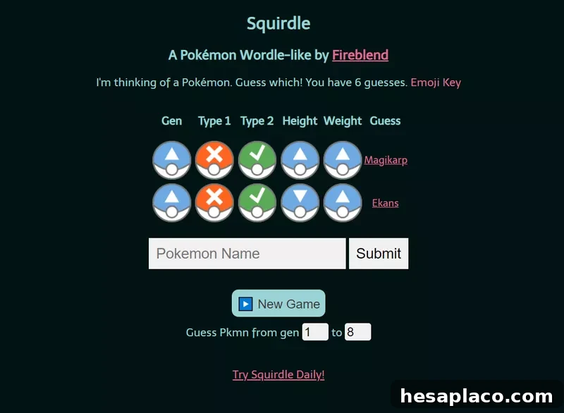 Squirdle game