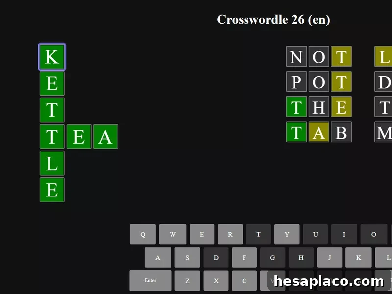 Crosswordle game