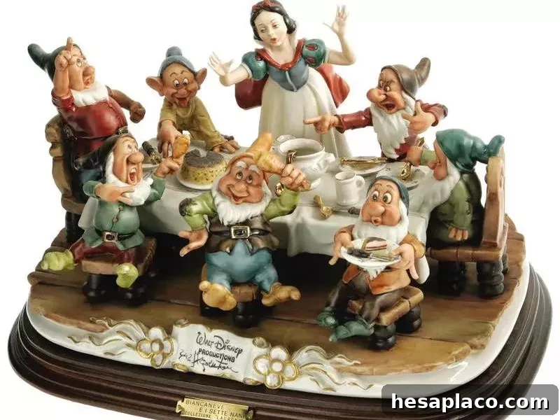 Snow White and the Seven Dwarfs Porcelain Sculpture