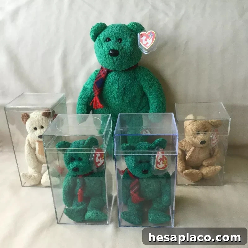 Large Wallace Beanie Baby and friends