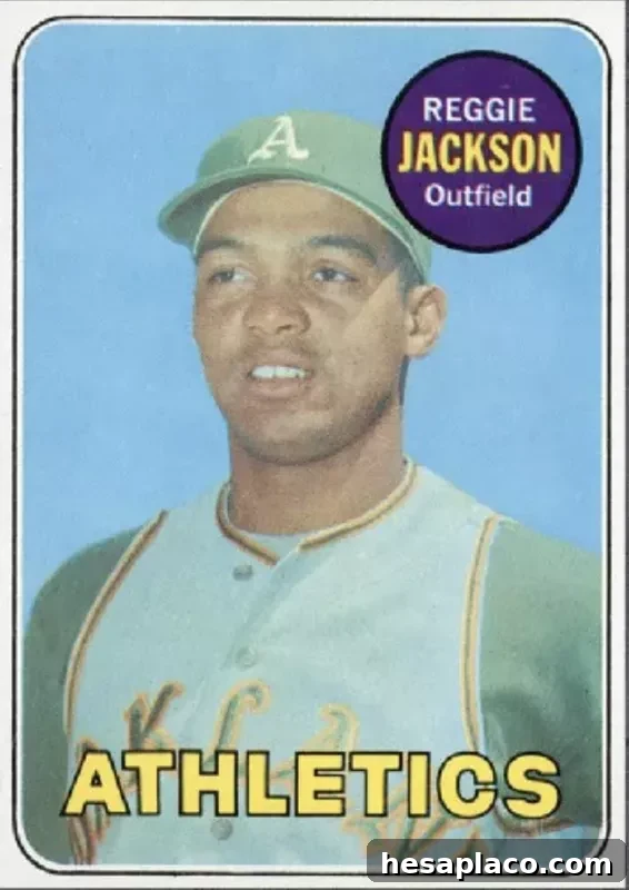 1969 Topps Reggie Jackson baseball card
