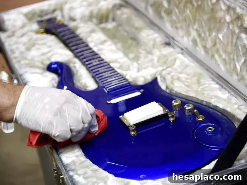 Prince's blue angel guitar