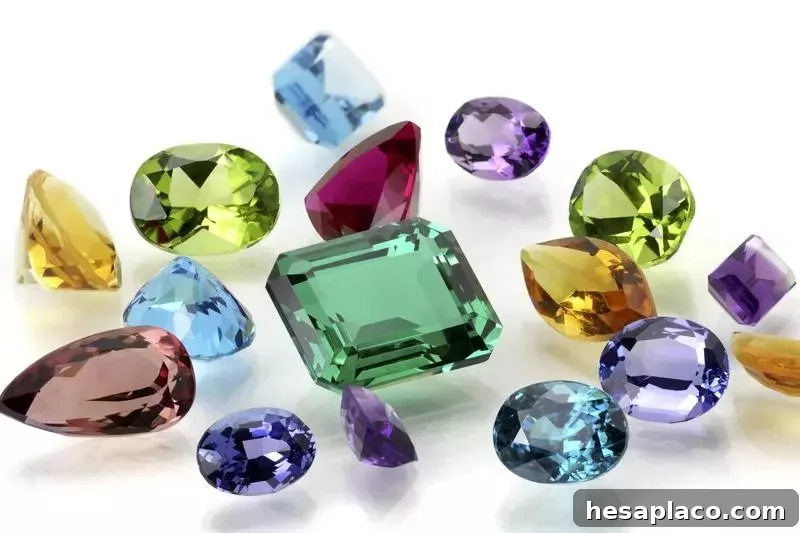Assorted birthstones
