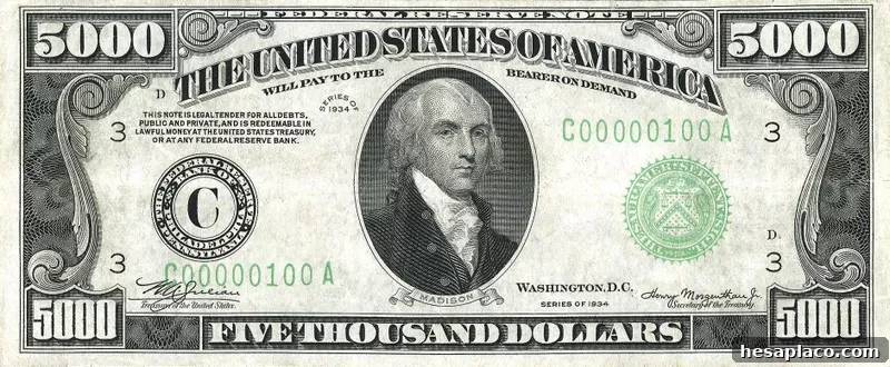 US $5000 Bill