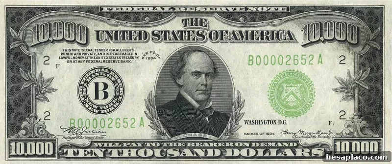 US $10,000 Bill