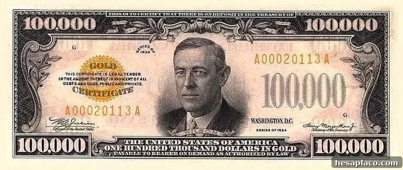 US $100,000 Bill