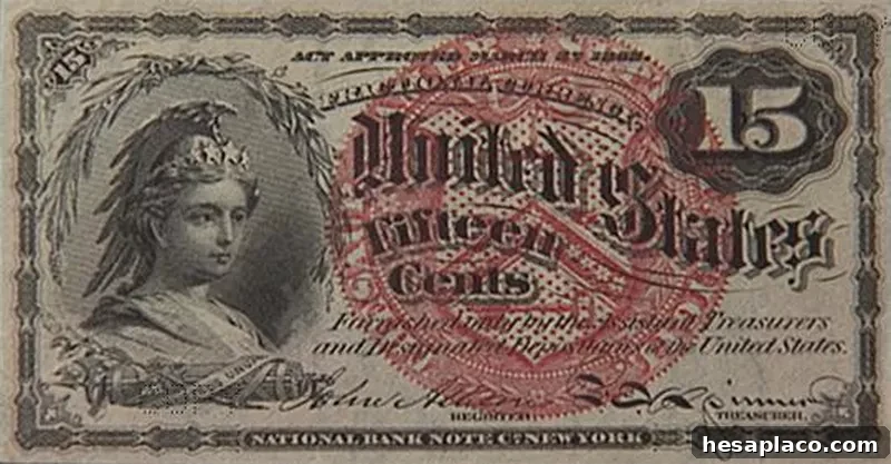 US 15 Cent Note