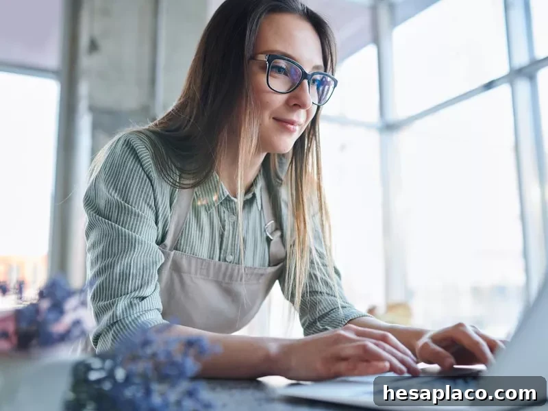 Data entry person typing