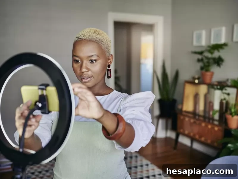 Woman vlogger