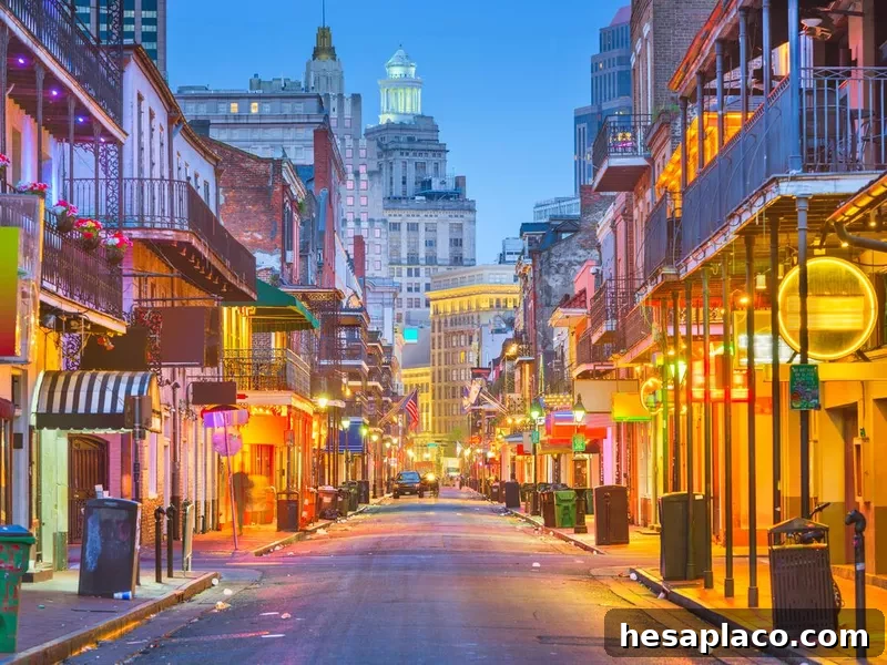 Bourbon Street in New Orleans, Louisiana