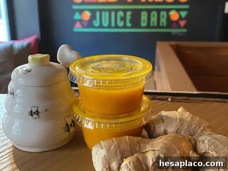 Tribe Cold Press Juice Bar ginger juice