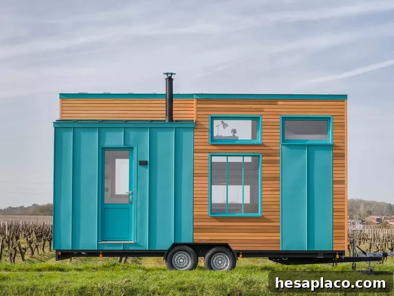 Temeraire teal and wood slat house in France