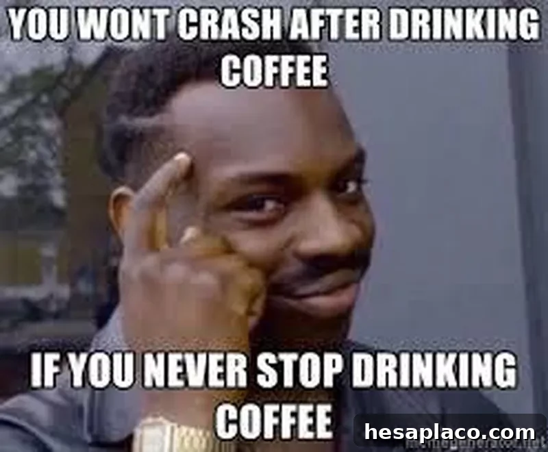 Drinking coffee meme