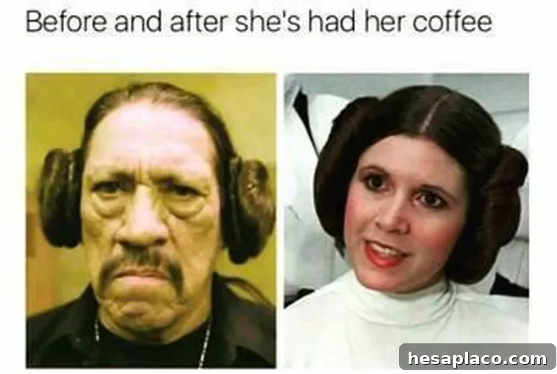 Princess Leia needs coffee