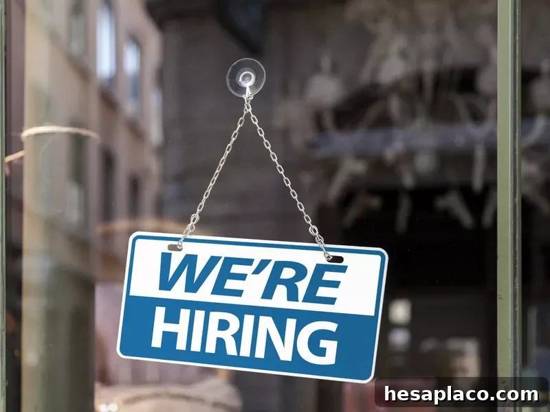 We're hiring sign