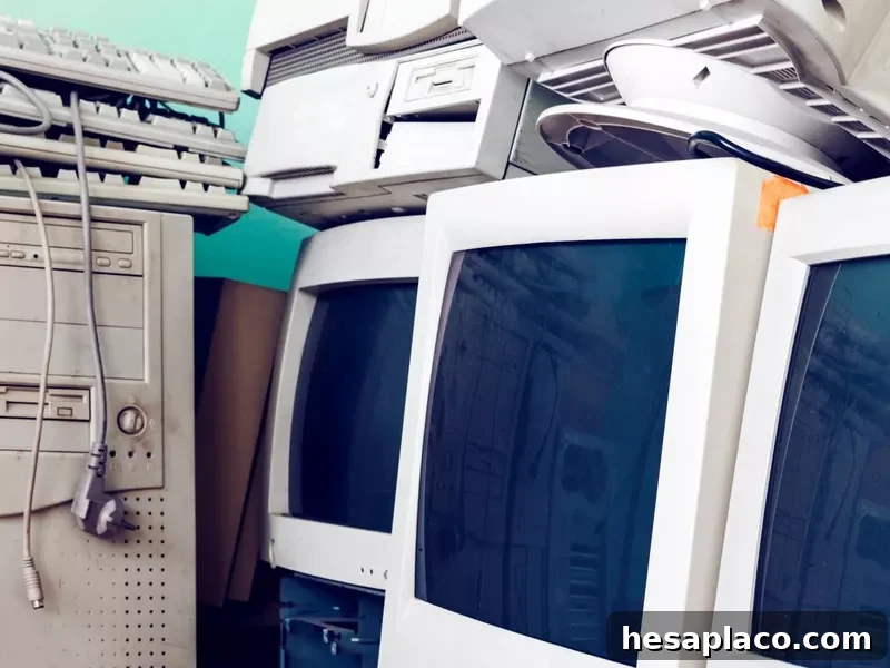 Old equipment in workplace