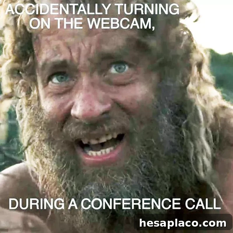 Zoom call camera joke