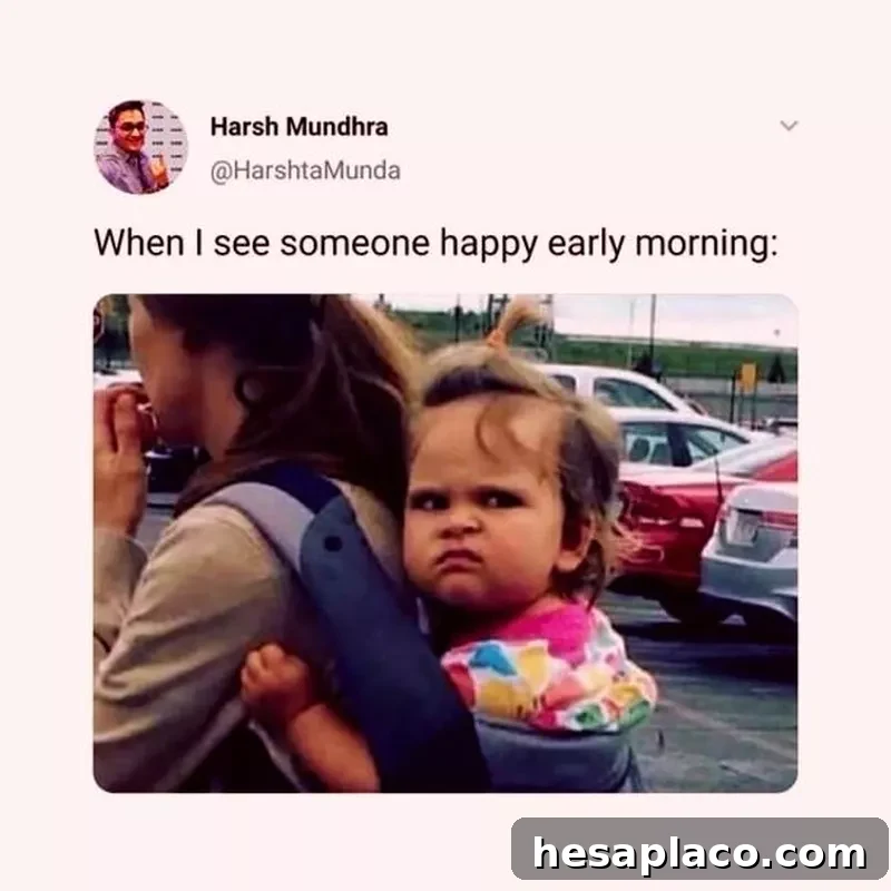 Angry baby morning meme