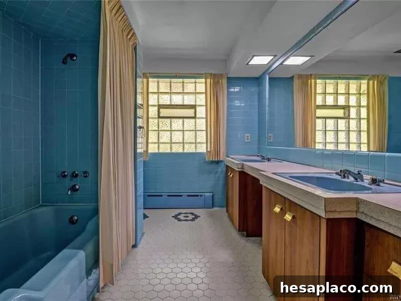 One of two bathrooms