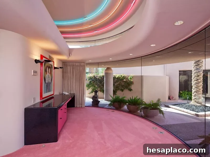 Pastel pink carpeting