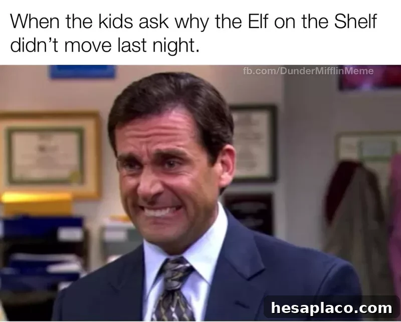 Michael Scott Elf on the Shelf meme