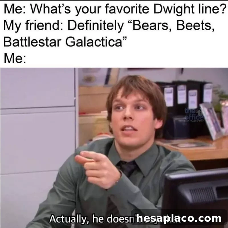 Bears, Beets, Battlestar Galactica meme